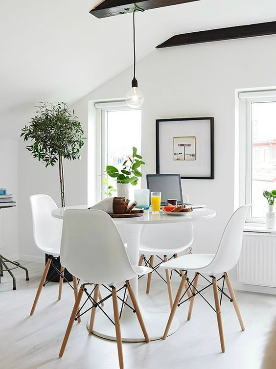 Blanco vintage: 5 claves para decorar un comedor pequeÃo