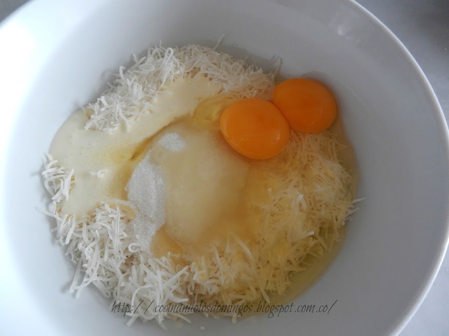 Cuadrados de coco y dulce de leche