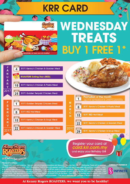 Kenny Rogers Roasters KRR Card Wednesday Treats