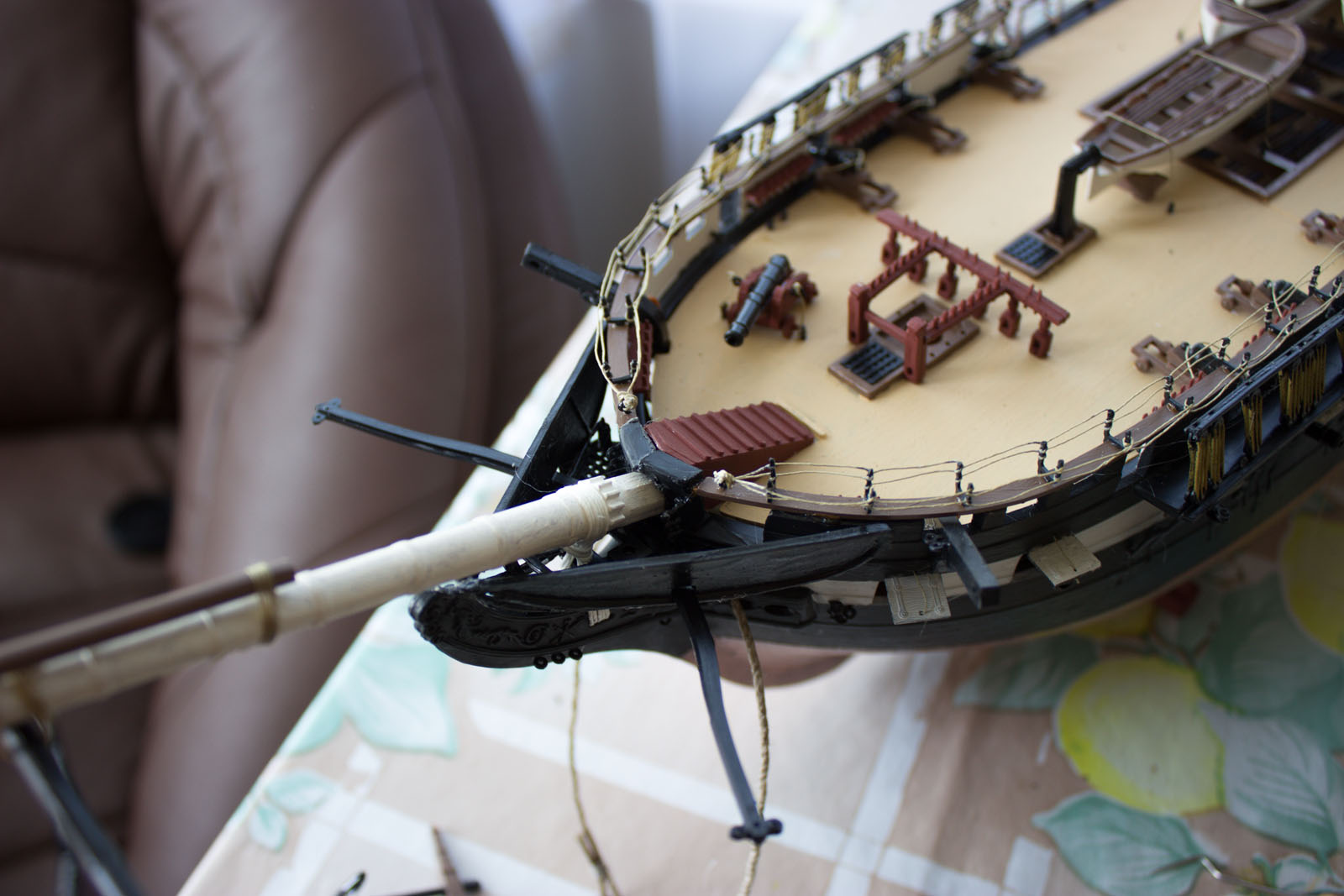 Sailing Ship Models USS Constitution Mounting the Anchors