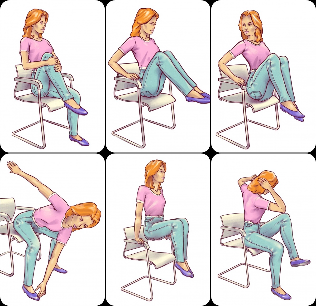 Что можно делать низко. Упражнения со стулом для похудения живота и боков для женщин. Упражнения на стуле для похудения. Упражнения на стуле для похудения живота. Упражнения для живота сидя на стуле.
