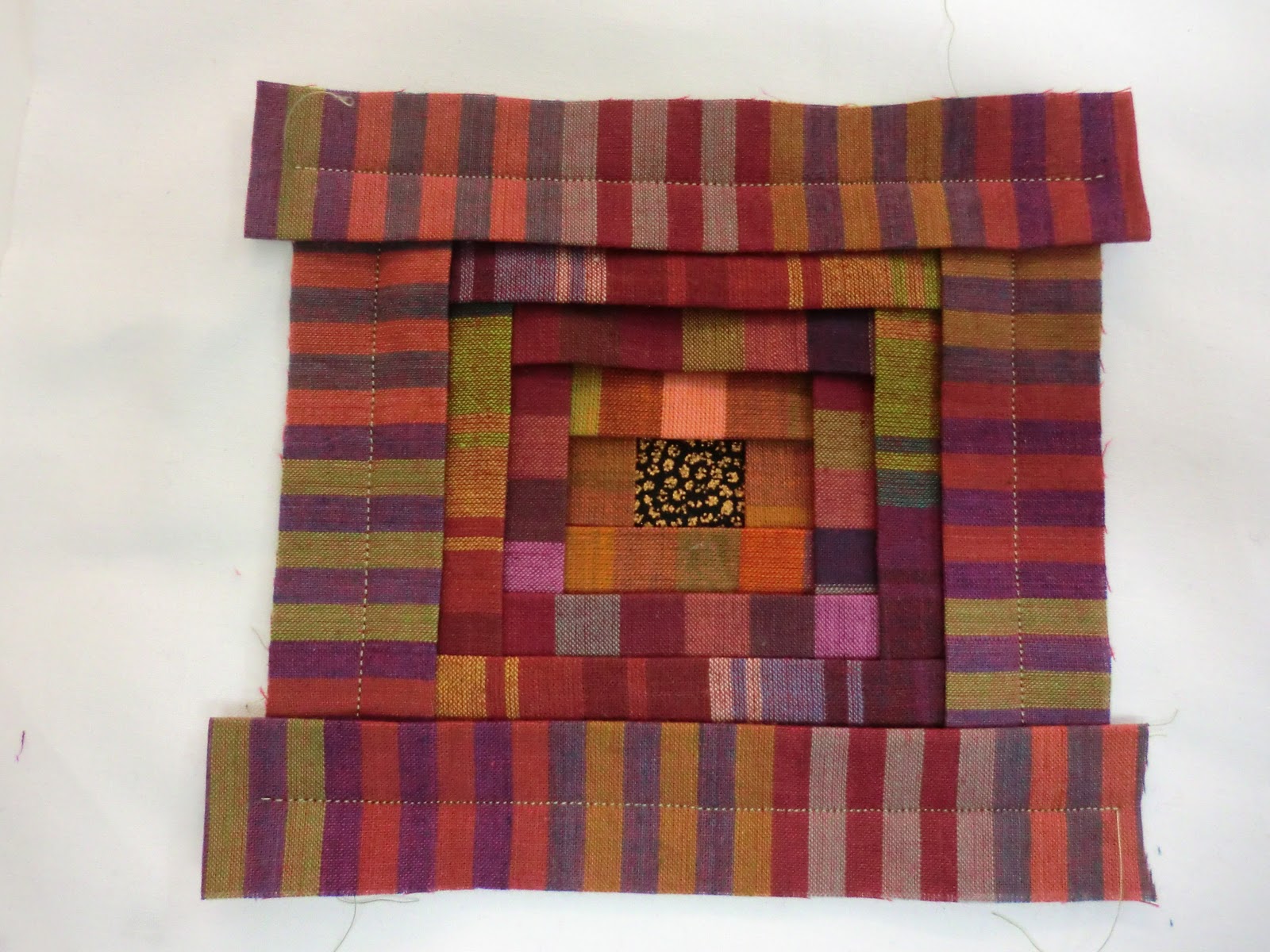 Quilt Whimsy Folded Log Cabin Instructions.