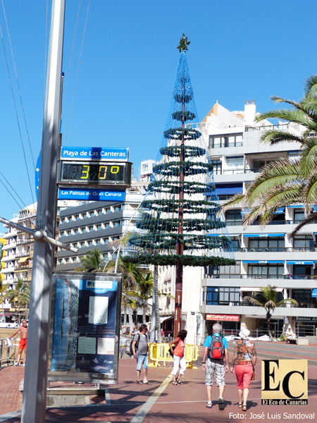 A más de 30 grados en el mes de la Navidad (diciembre) en Gran Canaria