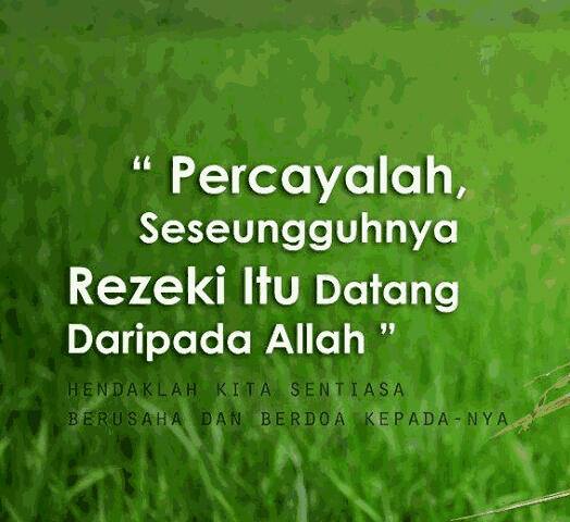 Nutritious Olive &amp; Beautiful Orkid : Rezeki itu dari Allah swt