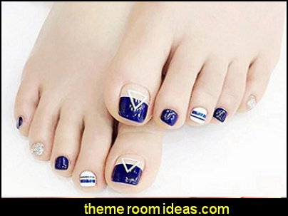24Pcs/Set Bridal False Nails Set Toe Nails Full Cover Short Square Fake Toe Nail Tips with Design Press on Nails with Glue and Adhesive Tab for Women and Girls 24Pcs/Set Bridal False Nails Set Toe Nails Full Cover Short Square Fake Toe Nail Tips with Design Press on Nails with Glue and Adhesive Tab for Women and Girls