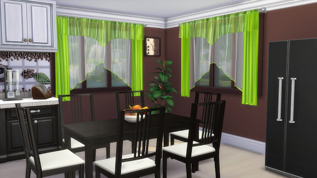 Sims 4 cc's the best: set of curtains for the dining room by ...