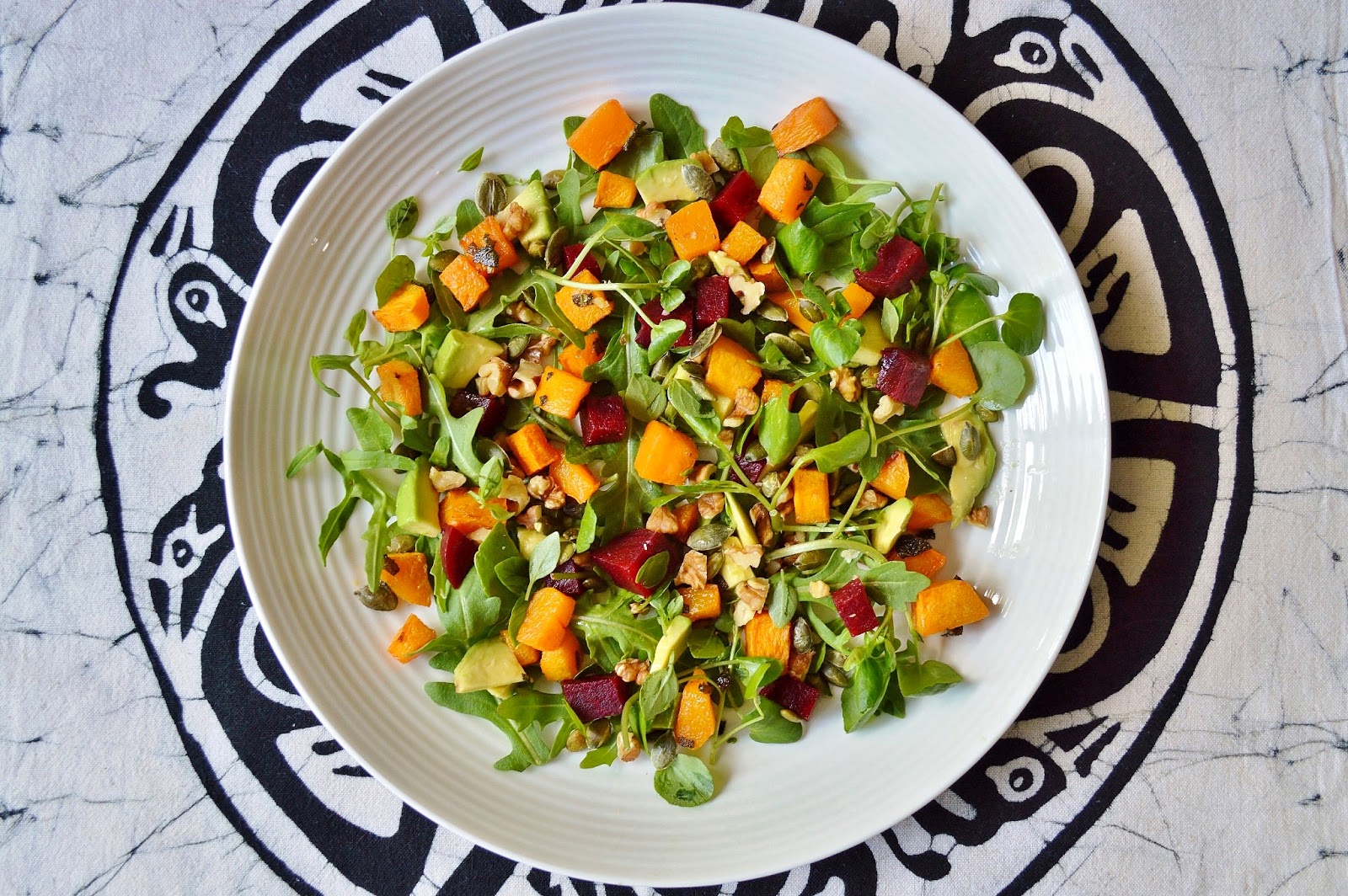 Butternut Squash Beetroot And Avocado Salad Gf Scd Gluten Free