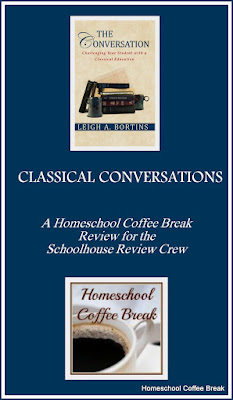 Classical Conversations for High School (A Schoolhouse Crew Review) on Homeschool Coffee Break @ kympossibleblog.blogspot.com  Our review of "The Conversation" by Leigh A. Bortins - a guide to challenging high school students with a classical education, using the canons of rhetoric in every subject