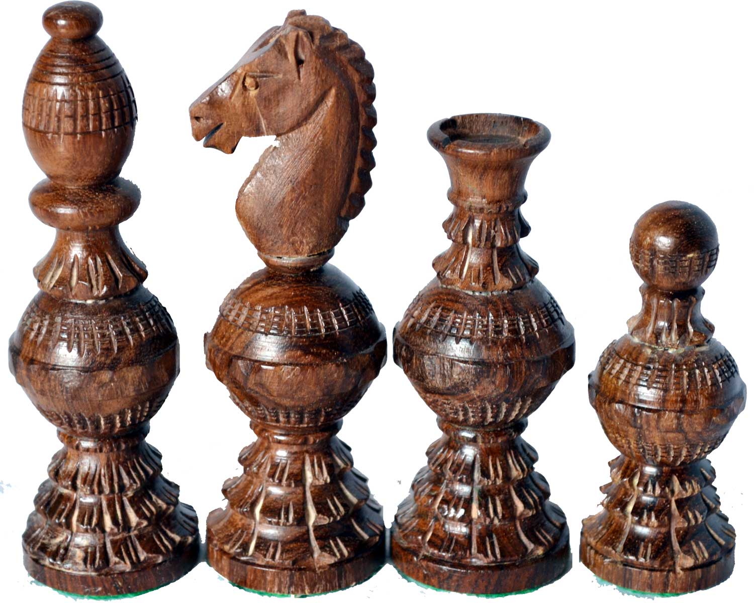 Azacus Brand Weighted Globe Design Rosewood Chess Set King Height 5"