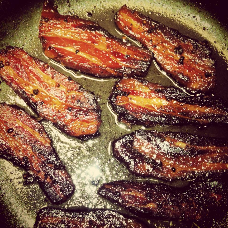 Haute + Heirloom PBLT's Peaches, Braised Pork Belly, Heirloom Tomatoes, Mixed