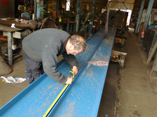 Ian working on Houghwell Burn bridge girders