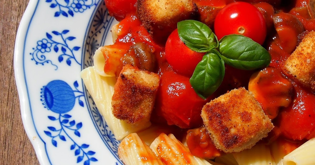 Das Genusseck: Tortiglioni in Tomatensauce mit Schmortomaten ...