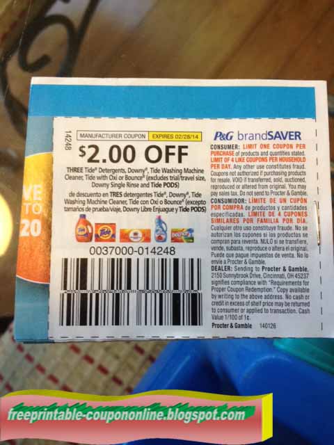 Tide coupon november 2018