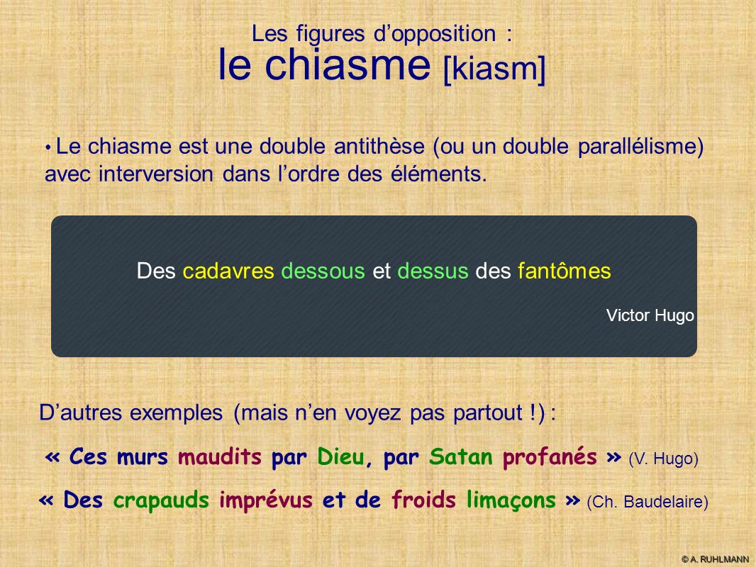 Chen Gai France ) parallélisme figure de style