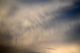 Stripes in the sky like a brush Stripes in the sky like a brush