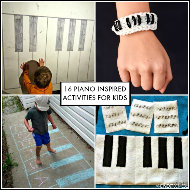 Piano inspired music activities and crafts for kids