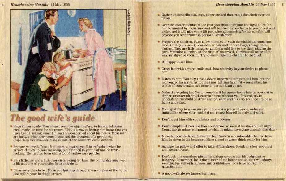 How to Be a Good Wife in the 1950s ~ vintage everyday