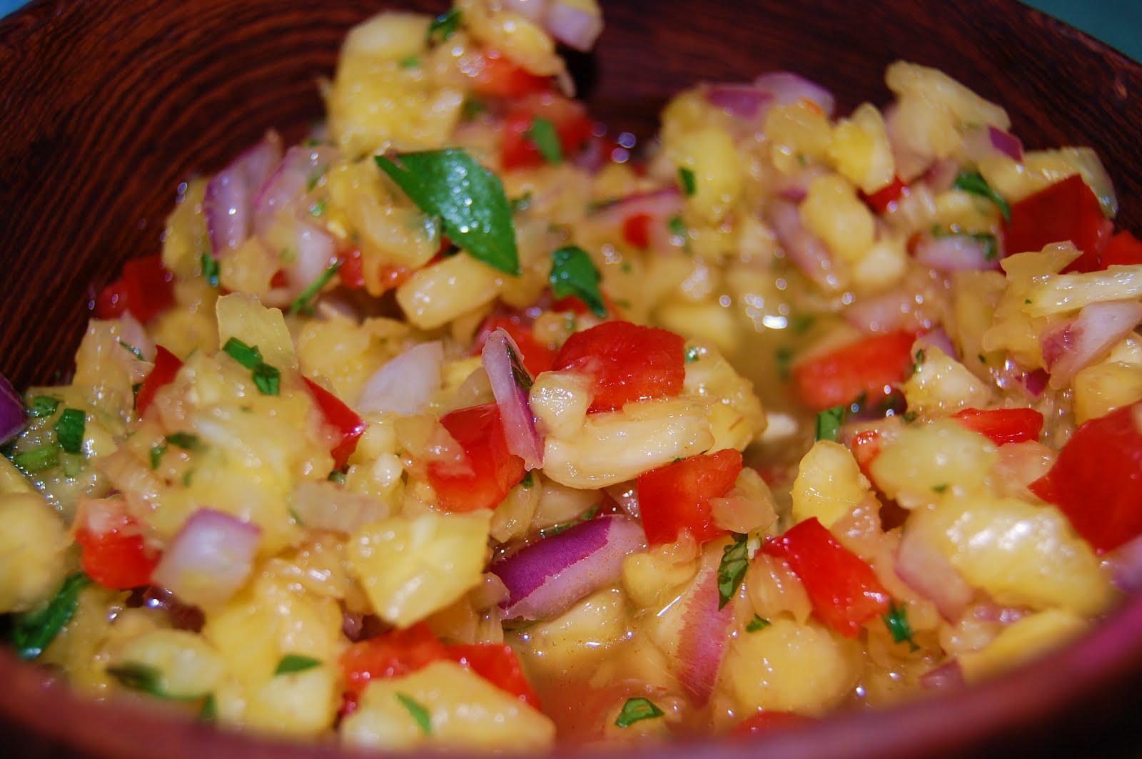 KnitOne,PearlOnion Grilled Shrimp with Pineapple Salsa