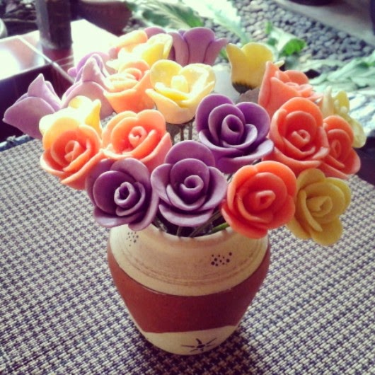 Handmade Bunga  dari Clay Sabun 
