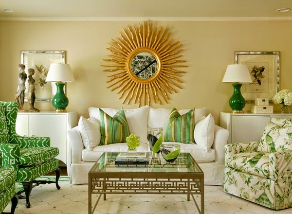 Green-Themed Living Rooms