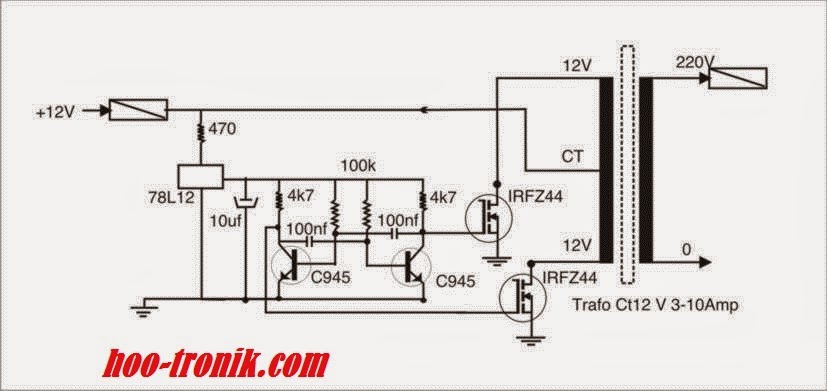 Inverter 12 Volt DC Menjadi 220 Volt AC 1000 Watt dari Barang Bekas