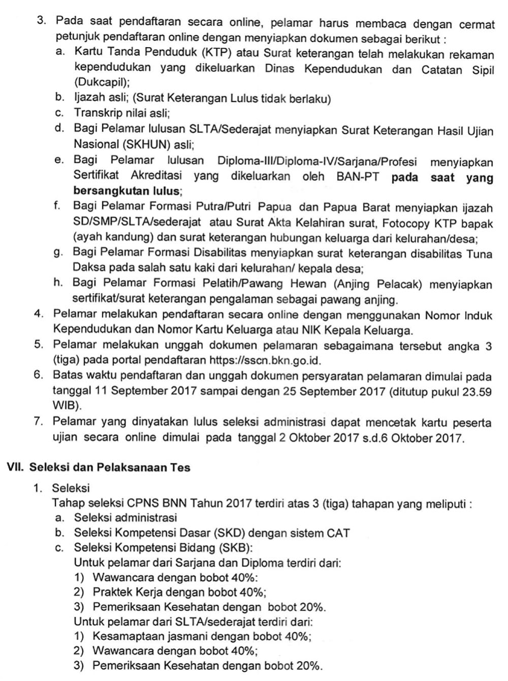 Lowongan Kerja CPNS Badan Narkotika Nasional SMA D3 S1 Terbaru