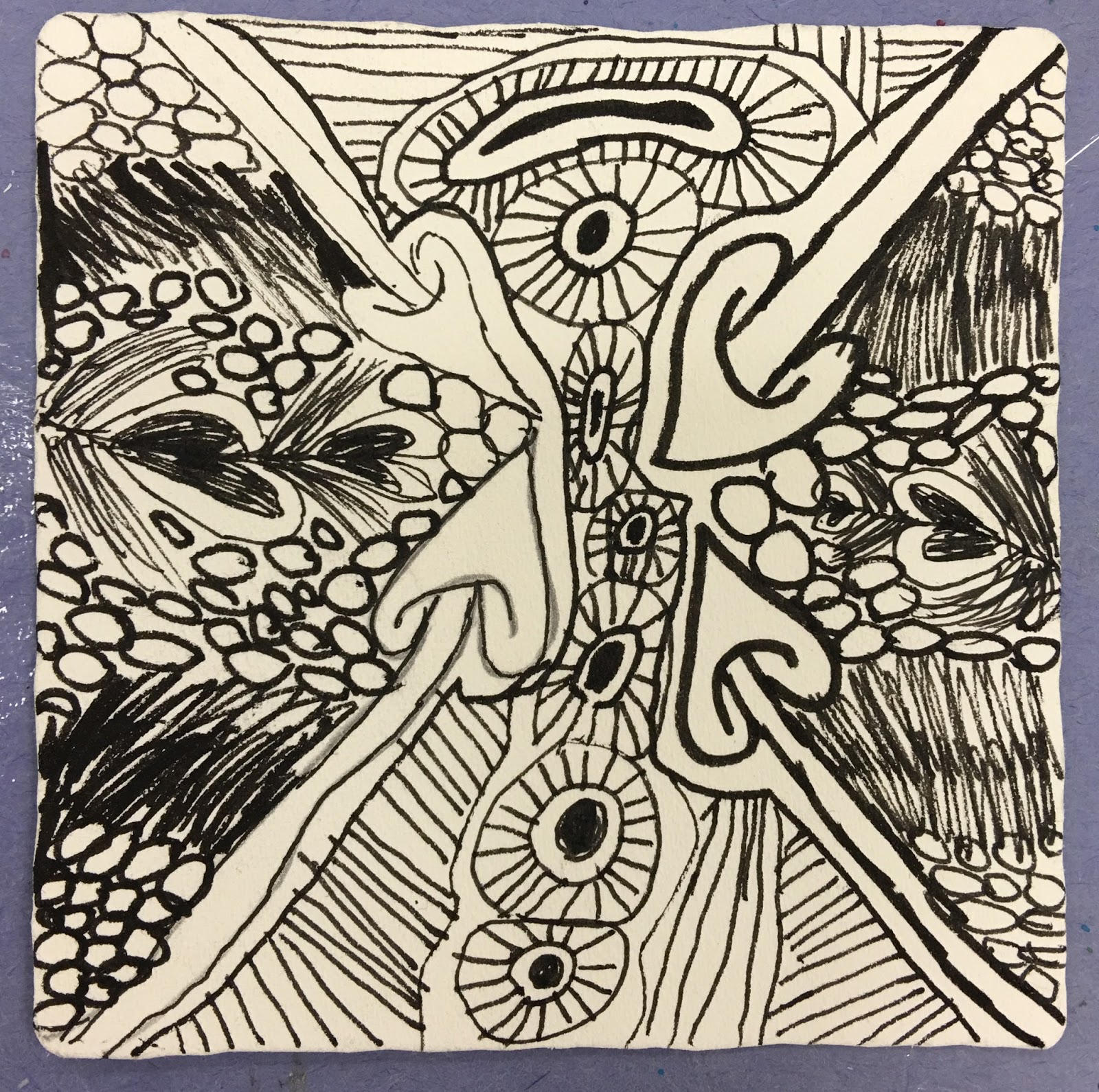 Art Room Blog: Zentangle Student Challenge # 6