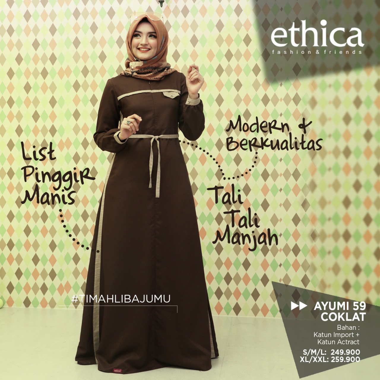 baju muslim promo gamis ethica terbaru ayumi