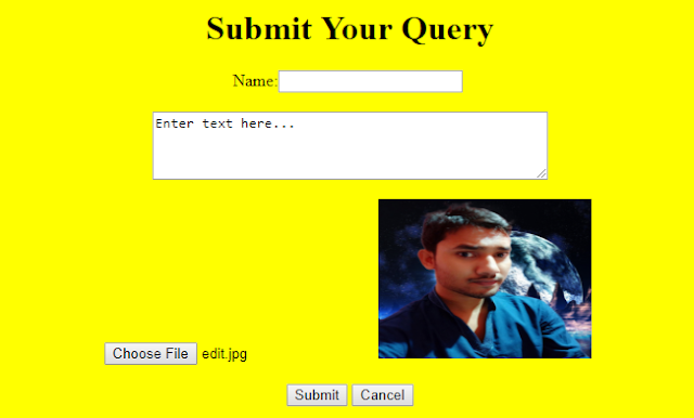 How to upload image in html form | CodeTextPro
