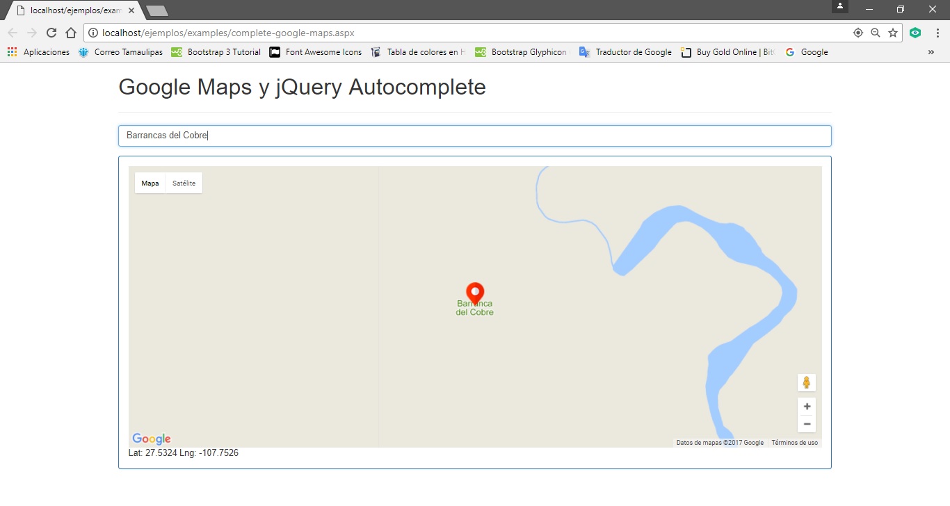 tyrodeveloper Combinar Google Maps con jQuery en