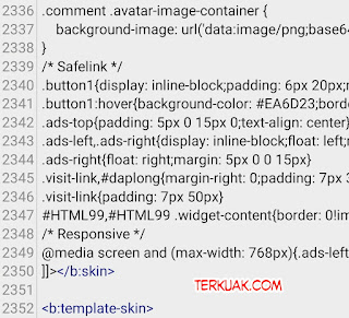 Memasang CSS Safelink di Blogger
