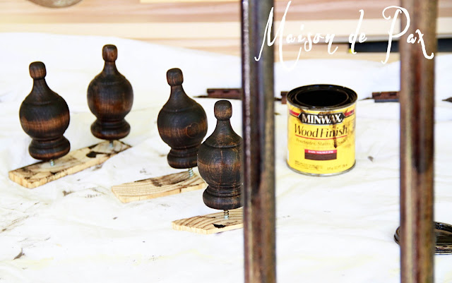 Create your own "reclaimed" wood curtain rods for only $5!