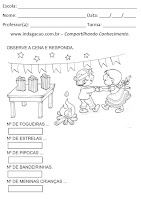 Observe a cena e responda as Indagações de São João Observe a cena e responda as Indagações de São João