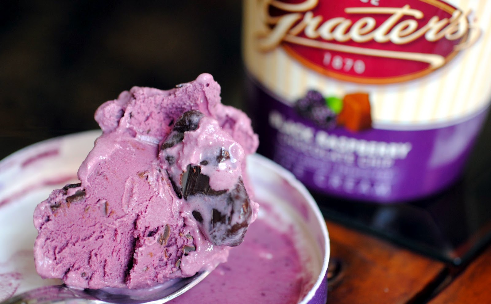 food and ice cream recipes REVIEW Graeter's Black Raspberry Chocolate