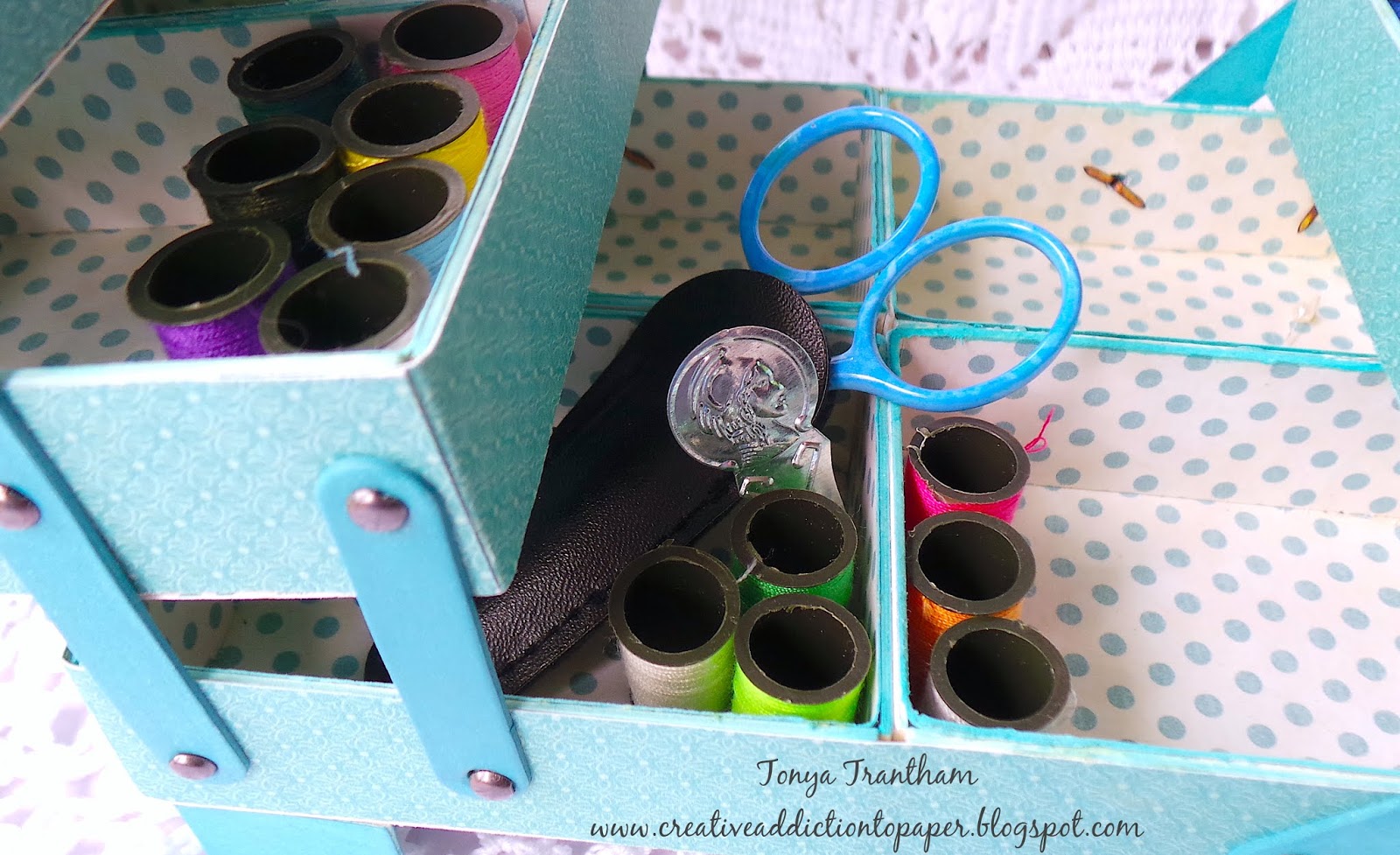 Creative Addiction to Paper Deluxe Cantilever Sewing Box