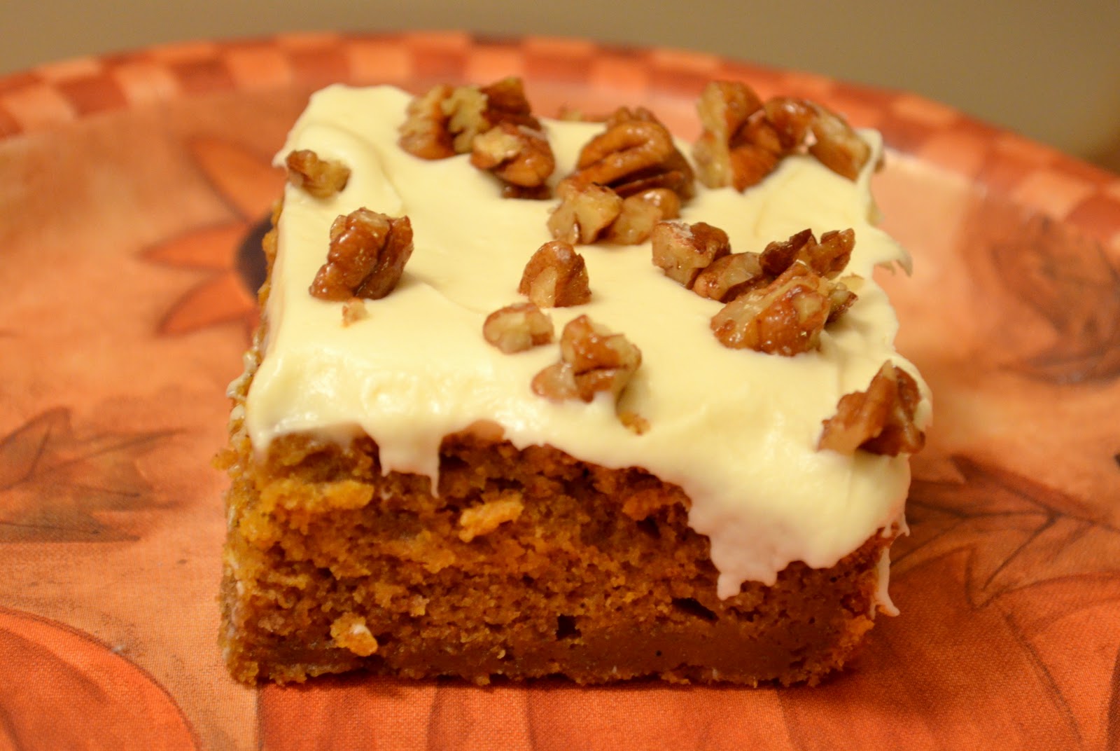 Kristi in the Kitchen Pumpkin Spice Cake with Maple Frosting