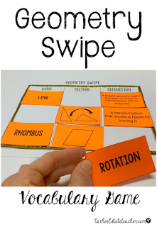 Need some ideas for making mastering geometry vocabulary more fun? Check out four games I play with my students! Flash cards and study ideas included! Your 3rd, 4th, 5th, and 6th grade classroom or home school students are going to LOVE the different activities they can play, and you're going to love that the games teach necessary geometric skills. Great for test prep, review, and much more {third, fourth, fifth, sixth graders - math stations or centers} Need some ideas for making mastering geometry vocabulary more fun? Check out four games I play with my students! Flash cards and study ideas included! Your 3rd, 4th, 5th, and 6th grade classroom or home school students are going to LOVE the different activities they can play, and you're going to love that the games teach necessary geometric skills. Great for test prep, review, and much more {third, fourth, fifth, sixth graders - math stations or centers}