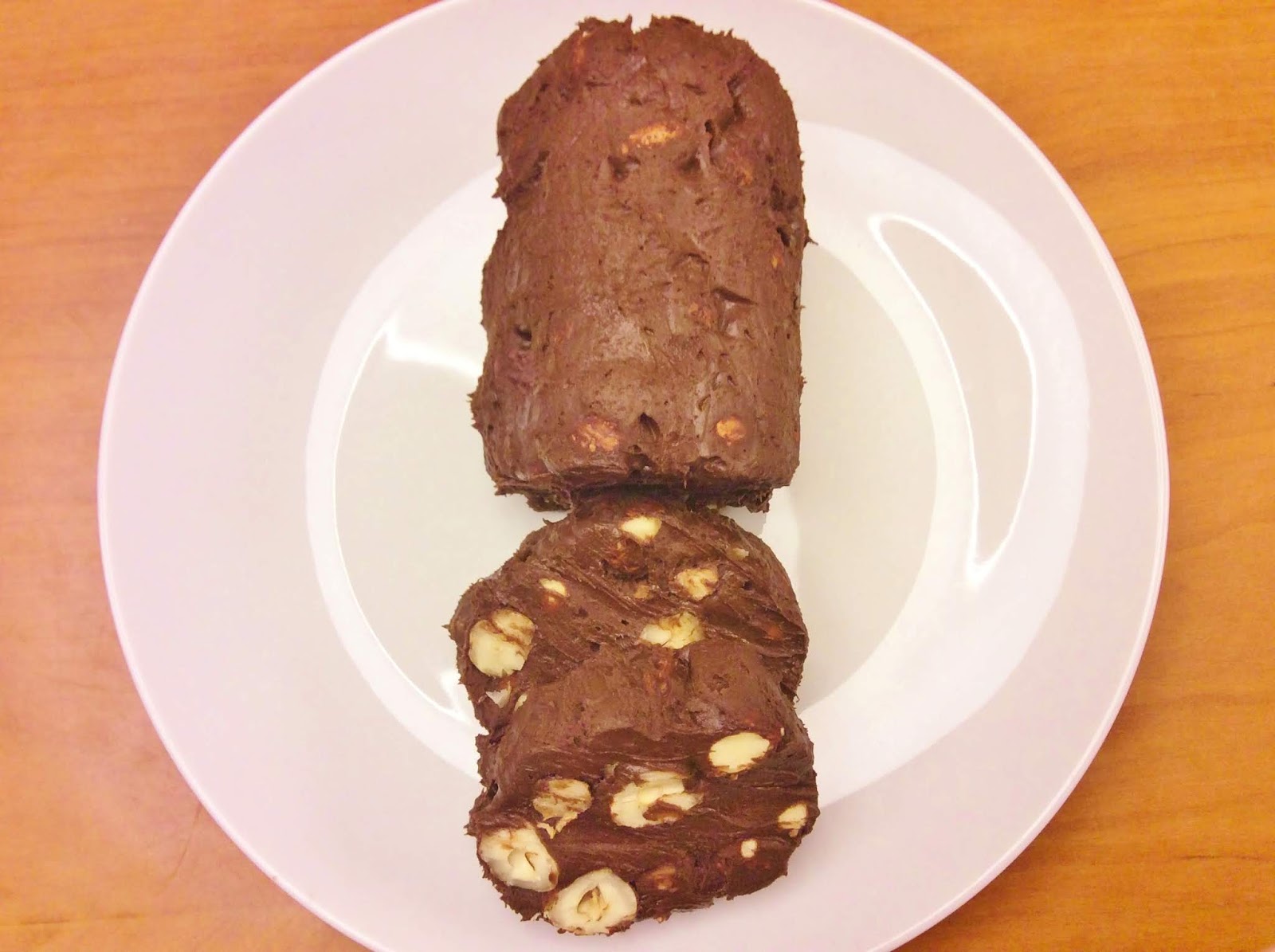 Salame de Chocolate (Saudável, Sem Glúten/Lactose, Sem Açúcar/Gordura