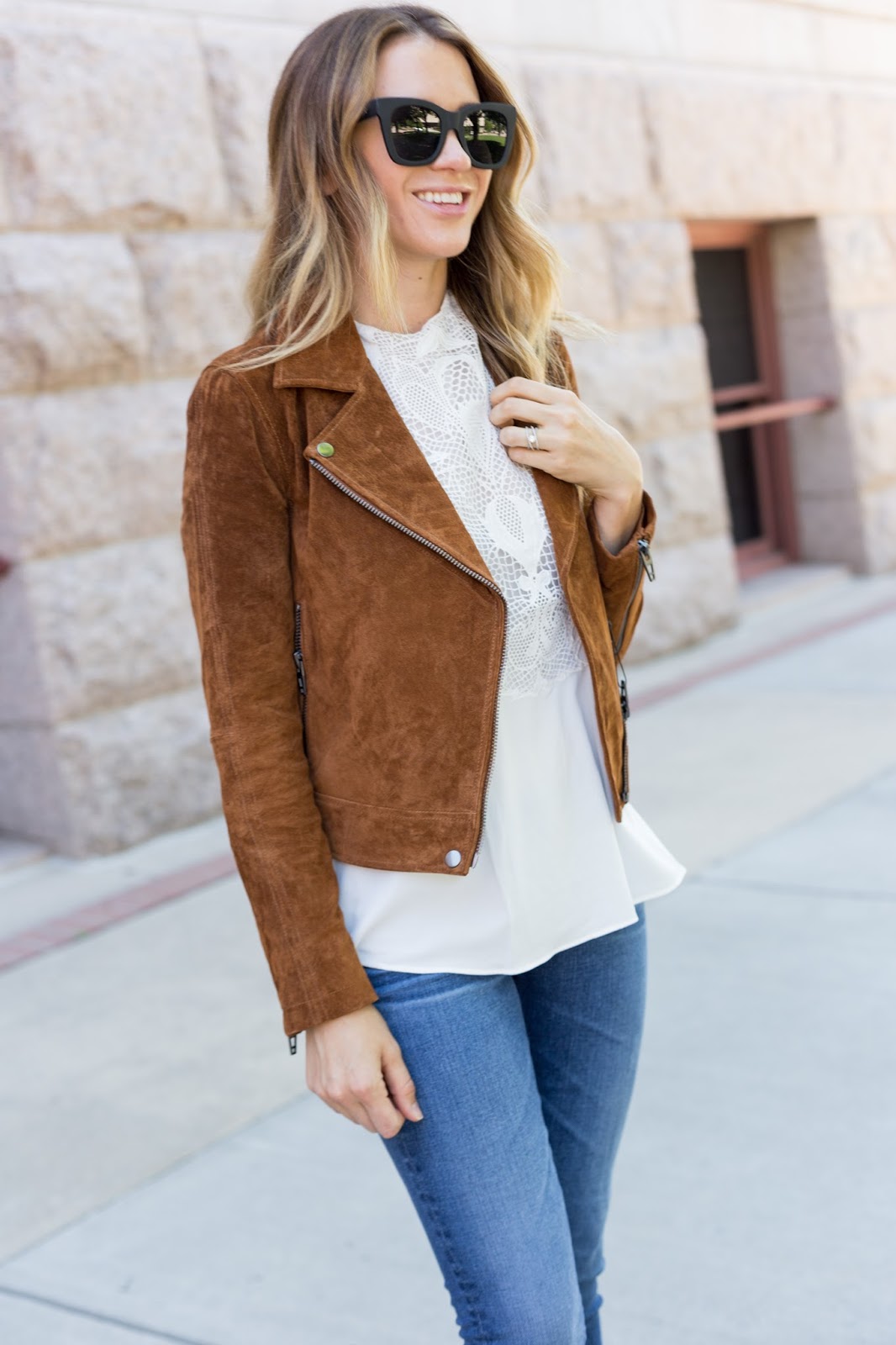 The Must Have Brown Suede Jacket For Fall - Leah Behr