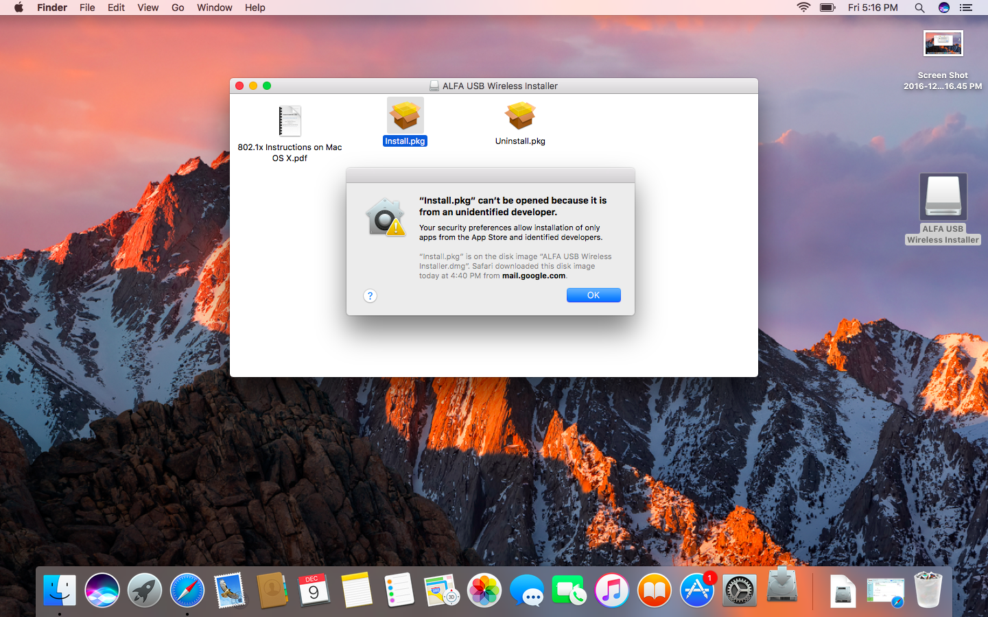 setup alfa awus036h on mac