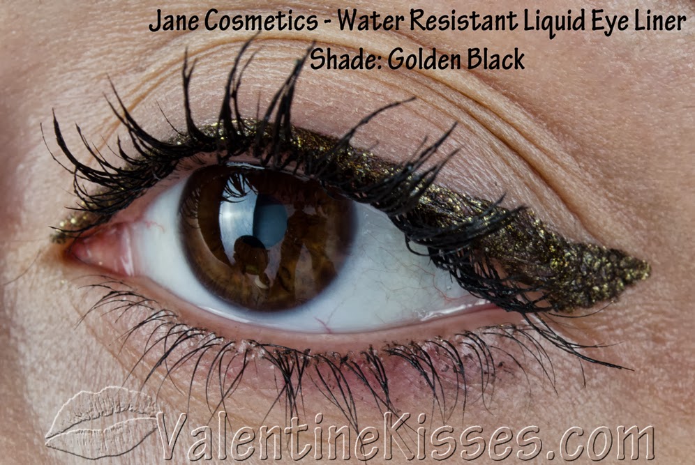 Inficere slot Antibiotika Valentine Kisses: Jane Cosmetics Water Resistant Liquid Eye Liner in Golden  Black - pics, swatches, review