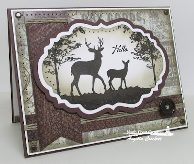 North Coast Creations Stamp sets: Deer Silhouette Greetings, Our Daily Bread Designs Custom Dies:  Vintage Labels, ODBD Vintage Ephemera Paper Collection