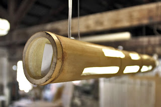 lampu hias dari batang bambu
