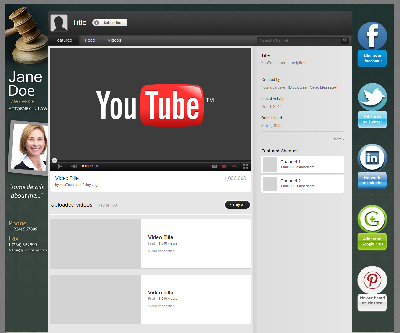 Youtube Channel Backgrounds