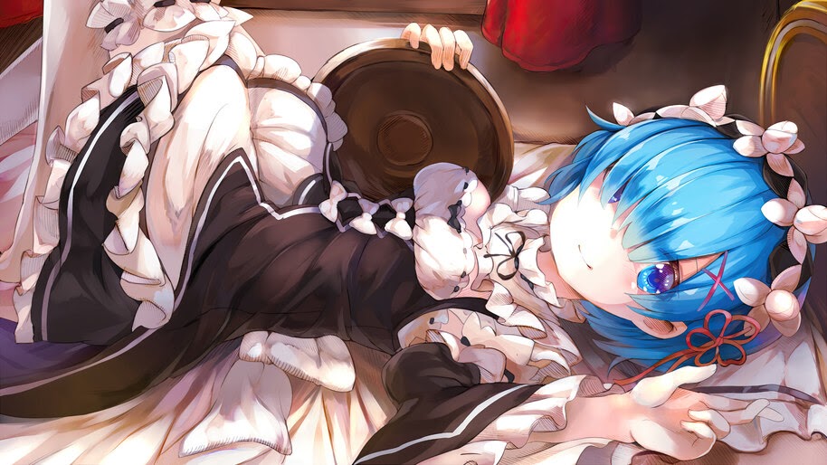 Anime, Girl, Maid, Re:Zero, Rem, 4K, #4.2761