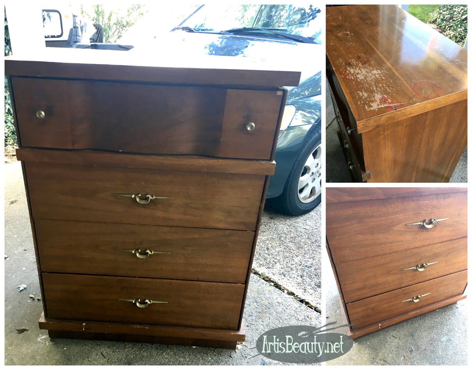 Art Is Beauty Reviving A Mid Century Modern Dresser With Paint
