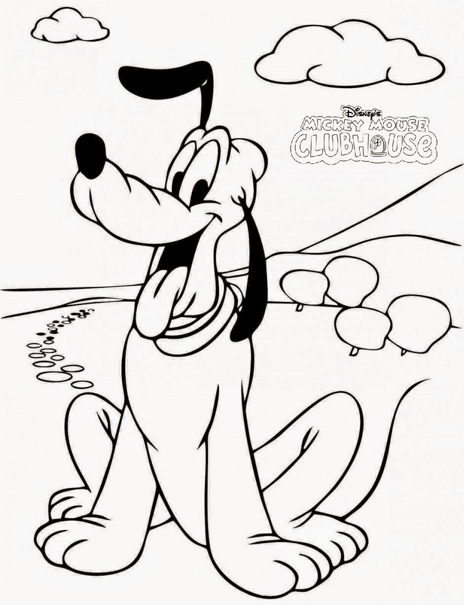 Disney Pluto the Dog Coloring Pages For Kids