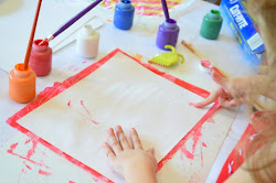 paper wax process printmaking painting paint easy glue simple painted plain press materials preschoolers fun without down sheet around using
