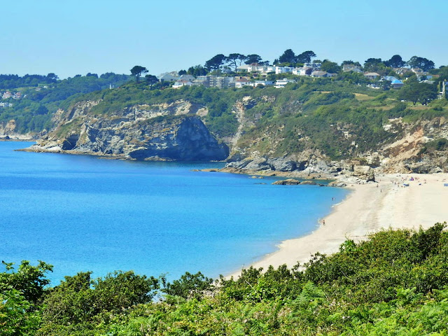 Carlyon Bay beach looking from the cliffs