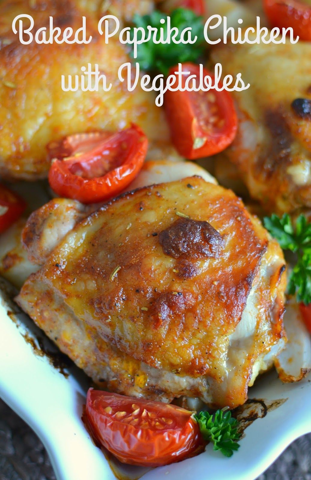 One Pan Baked Paprika Chicken with Vegetables Recipe
